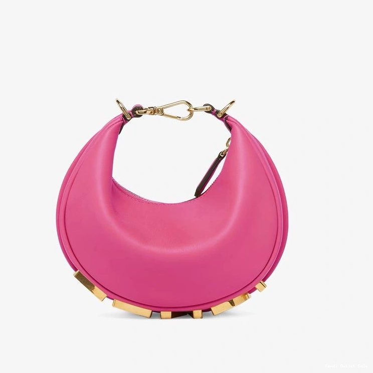 Cheap Hobo Bag Fendi Calf In Mini Fendigraphy Leather Rose 0809